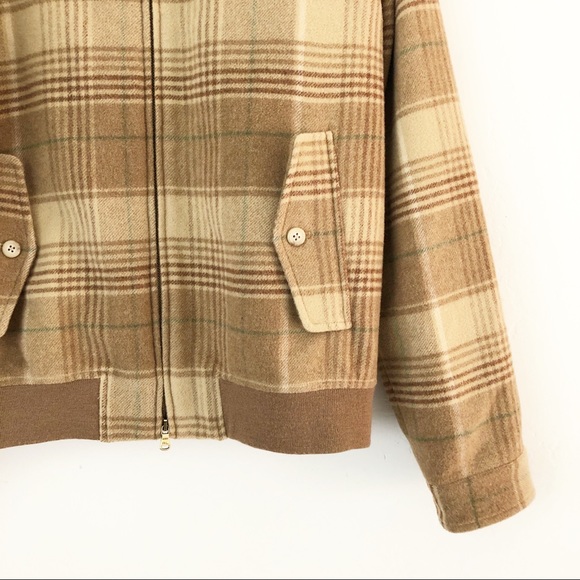 Polo Golf RL Sample Plaid Lambs Wool Zip Jacket - Picture 7 of 12